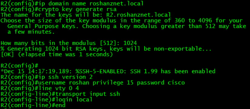Crypto key generate rsa modulus 2048